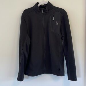 Large Men’s Black Spyder Jacket Base Layer